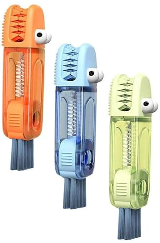GOJWW 3 in 1 Cup Lid Cleaning Brush, Multi-Functional Bottle Brush, Cup Lid Cleaner for Gap Tight Spaces Cup, Home Kitchen Cleaning Brush Tools(3 Pcs, B-Mixed)