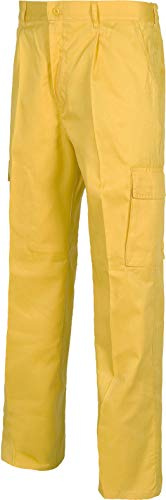 Work Team Pantalón. Elástico en cintura, multibolsillos: dos bolsos laterales en perneras. HOMBRE Amarillo 46
