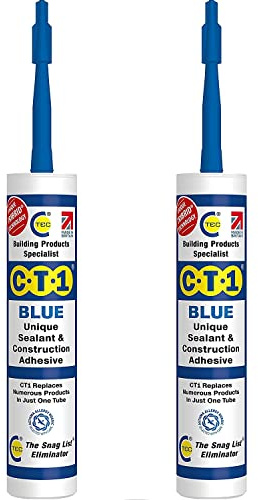 CT1 - Building Sealant & Adhesive Snag Tube for Virtually Any Material (Blue Twin Pack)