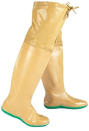 Watstiefel Gelbe PVC-Watstiefel über dem Knie und Gesäß – 60 cm, Hüftstiefel for die Angel-/Jagd-/Aquakulturindustrie for Herren und Damen (Color : Yellow, Size : 43 EU)