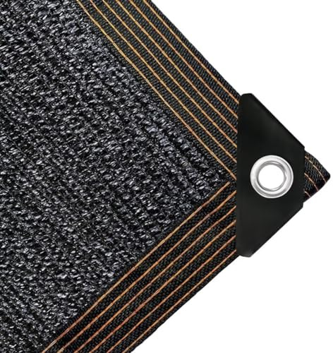 Sonnenschutz Netz 6X8m Schwarze, Groß Schattiernetz Garten Schattierungsnetz mit Ösen 70% Shading Rate UV-Beständiges für TerrassenüBerdachung Pflanzenschutz GewäChshaus Scheune oder Zwinger