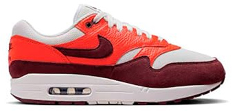 Nike Air Max 1 Herren Sneaker Sneaker, Summit White Burgundy Crush, 45 EU
