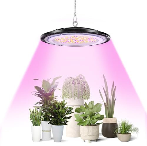 DIKHEE Lampe pour plantes Lampe Plante LED 150W 216LEDs Lampe de Culture à Spectre Complet Grow Light Panneau LED avec Crochet de Suspension pour Plantes D'intérieur Lampe de Plante