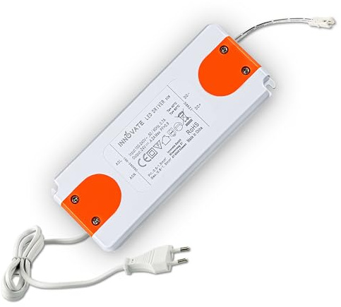 INNOVATE LED Trafo ECO mit Eurostecker und Mini AMP Female 24 Volt/DC, 0-50W - LED Treiber - Transformator - Netzteil - Driver - Power Supply - Netzgerät mit Anschlusskabel (24V 50W)