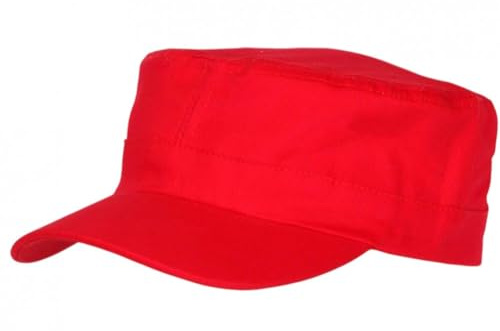 Nyls Creation Gorra Militar Look Ejército, Algodón Puro, Kostra, rojo, Talla única