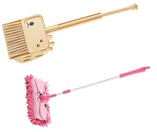 mophrati Mini Broom And Dustpan Set For Kids Toddlers Delight In Engaging Kids Cleaning Toys Promote Housekeeping Skills Cleaning Set Housekeeping Play, Pink