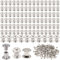 KYYLZ 100PZ Vite a Testa Piatta in Argento, Rilegatura, Nichel, Chicago, M5x6mm - Per Rilegatura, Rivetti - Argento