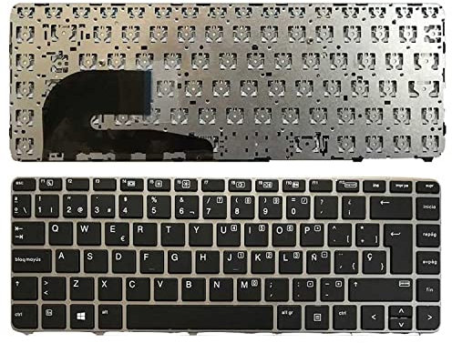 PORTATIL MOVIL - Teclado de Repuesto Compatible con HP ELITEBOOK 745 G3 745 G4 840 G3 840 G4 848 G3 848 G4 / Teclas Recambio Keyboard Replacement Piezas para Renovar Interior PC Computadora