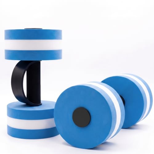 Mancuernas Flotantes AQASKIN para Deportes Acuáticos, Mancuernas para Musculación, Ejercicios Acuáticos, Entrenamiento de Brazos, Hombros, Pecho, Espalda y Banda Abdominal. (1 par)