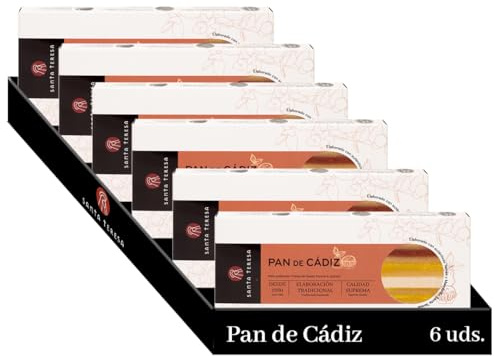 Santa Teresa - 6 Tabletas de Pan de Cádiz - Elaborado con auténticas Yemas de Santa Teresa y nuestro Membrillo