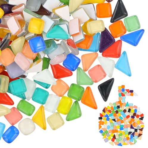 500 Stück Mosaiksteine zum Basteln, Mosaiksteine, Mosaiksteine zum, Basteln Set, Mosaik, Glasmosaiksteine