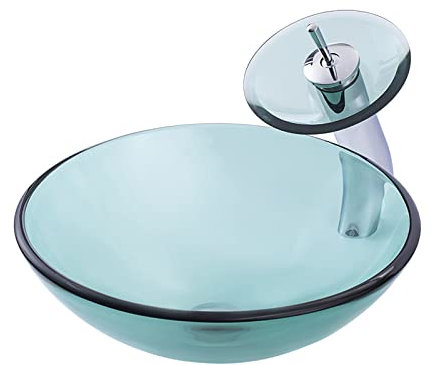 countertop basin sink basin bathroom with drainer, washbasin glass bowl cloakroom basin b, round
