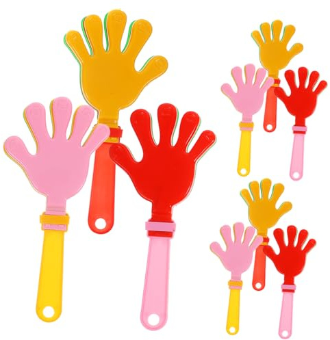 ULTECHNOVO Aplaudidores De Plástico 19 Cm Multicolor 20 Piezas Generadores De Ruido para Fiestas Infantiles y Eventos Deportivos Accesorios De Animación