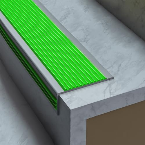 Non Slip Stair Nosing Edging Strip, Self Adhesive Rubber Profile for Tiles Wood Marble Stairs, Easy Installation Anti Slip Angle Trim