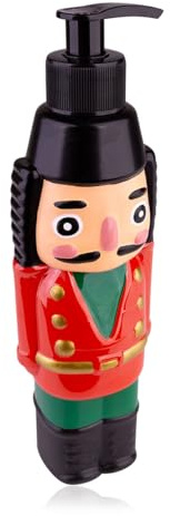 Distributeur de savon liquide Casse-Noisette Accentra avec pompe, parfum canneberge givrée, cadeau pour femme, Noël, motif Casse-Noisette