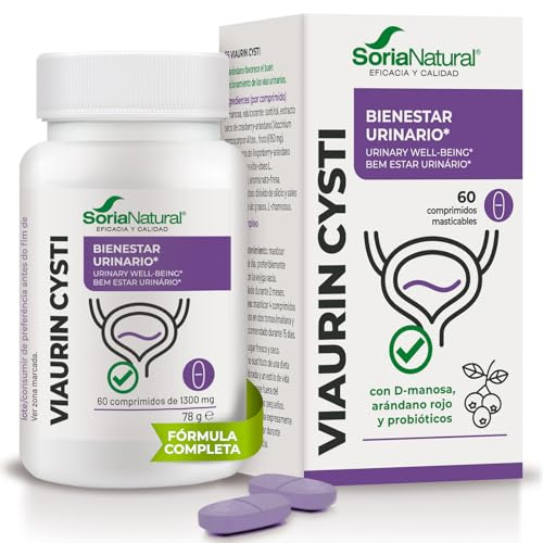 Viaurin Cysti Soria Natural – Benessere Orinatoio Giornaliero con D-Manosio, Cranberry e Probiotici (L. rhamnosus) – Salute delle Vie Urinarie – 60 Compresse