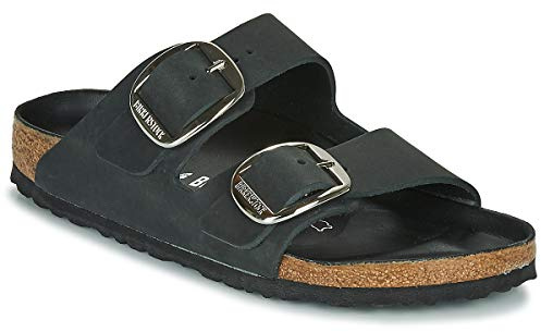 BIRKENSTOCK Damen Arizona Big Buckle Sandalen braun, Black, 38 EU