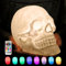 Nachtlicht Kinder, USB Aufladen Bunte Schädel Kopf Patting Lampe mit Fernbedienung Nachtlicht , Halloween LED Totenkopf Licht Bar Tischdekorationen Cool Geburtstag Überraschung Dekorative Geschenk