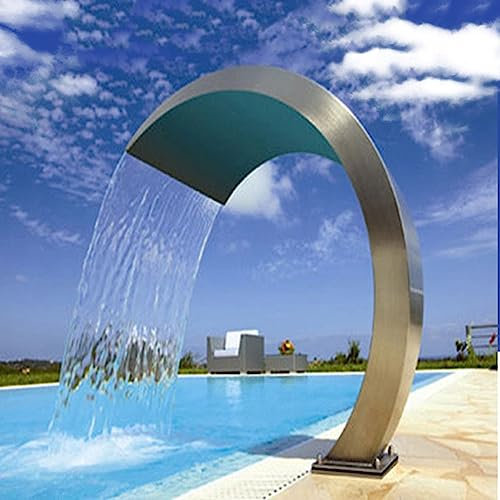 Fuente de la piscina del acero inoxidable, fuente del agua de la piscina,para el parque del agua,cortina de plata de la cascada para la charca,las aguas termales,el balneario y la piscina,65x30cm