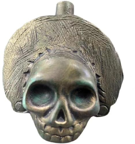 Asiasioc Dekompressionspfeife mit großem Loch, Okarina mit zwei Kammern, aztekische Todespfeife (A)