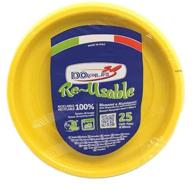TEKHOME Piatti Plastica frutta,25/50/75/100/125/150 Pezzi piatti plastica colorati lavabili e riutilizzabili Rotondi per Compleanno,Festa, Matrimonio,Fai da Te Fatti a Mano (300, GIALLO)