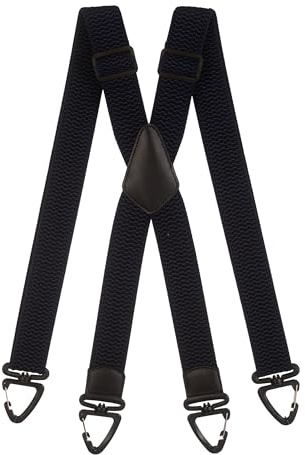 Olata robusta X-hängslen med plastkarbinhakar – 4 cm breda, justerbara och unisex