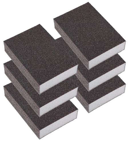 6 Stück Schleifschwamm Holz 60/80/120/220 Körnung Schleifschwämme Waschbare und Wiederverwendbare Schleifschwamm Geeignet zum Schleifen von Holz, Metall, Wänden