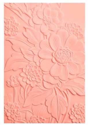 3D Embossing Folder for Card Making Texture Fades Blossom Bloom Floral Plastic Embossing Folder Template for DIY Scrapbooking Paper Crafting Handmade Crafts Scrapbooking Arts Supplies Scrapbook Decor