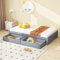 ComfortXL Kinderbett Massivholzbett 90X200 mit 2 Schubladen und Lattenrost Modernes Einzelbett aus Holz mit Bettkasten Grau