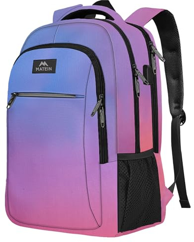 MATEIN Zaino Porta PC Uomo, Zaino PC 17.3 Pollici con Caricatore USB, Zaini Universitari Antifurto Zaini Uomo Notebook Università Ufficio per Viaggio Lavoro Casual Viaggiare, Batik
