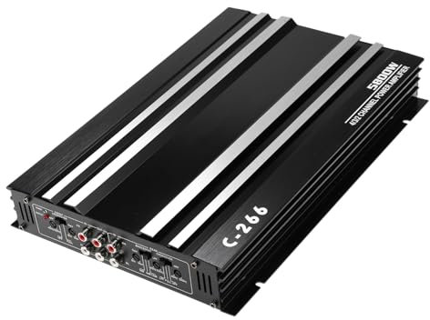 Auto Amplificatore di Ad Alta Potenza, Amplificatore Audio in Lega di Alluminio a 4, per Migliorare la qualità del Suono, 12V