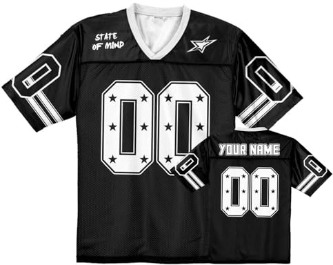 personalisiert Y2K American Football Trikot – Baggy 90er Hip-Hop Stil V-Ausschnitt Shirt – Personalisierbares Geschenk für Fans Herren Damen Kinder
