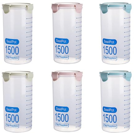 ZEPFJHE Contenitori multiuso per cereali, caramelle e alimenti sfusi, contenitori da cucina a tenuta stagna, contenitori per alimenti secchi