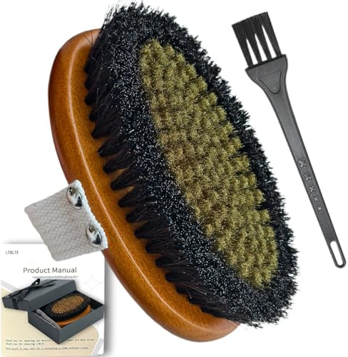 LTBLTF Cepillo corporal de cobre iónico para drenaje linfático, cepillo exfoliante para piel radiante, cepillo de piel seca para celulitis, mejora la circulación sanguínea, reduce el estrés