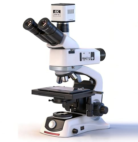 Microscopio trinoculare Vabiooth per metallografia a riflessione EPI, ottica infinito, 50X-500X, fotocamera 4K, obiettivi acromatici e piattaforma meccanica 3 strati.