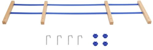 Respaldo para trineo de madera – Respaldo estable con diseño de listones dobles – Asistente para niños azul