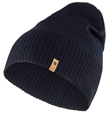 FJALLRAVEN Unisex Merino Lite Beanie Hat, Dark Navy, Einheitsgröße EU