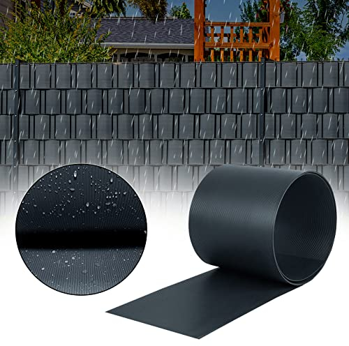 XMTECH Lot de 10 bandes brise-vue en PVC rigide de qualité supérieure pour panneaux à double fil - Anthracite - Brise-vue pour clôture, balcon, clôture de jardin - 2,5 m x 19 cm