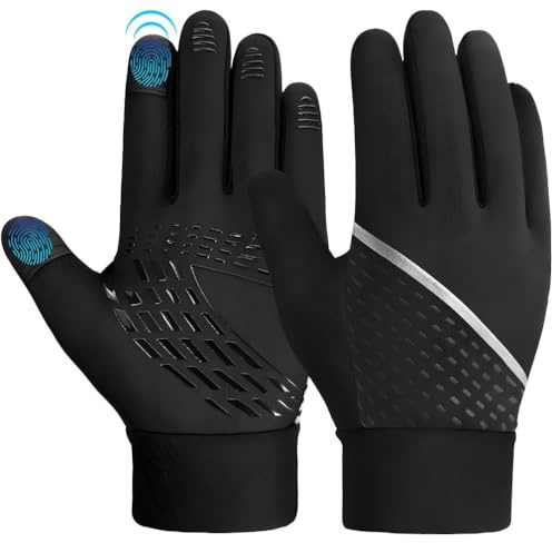 aopow Kid Gloves Kids Touchscreen Gloves - Winter Warm Cold Weather Touch Screen Running Thermal Riding Cycling for Boys Girls 8-10 Years