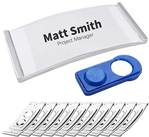 Namnskyltar för kläder namnskyltar magnetisk namnskylt med magneter stark liten, namnskyltar magnet transparent silver, 5 stycken