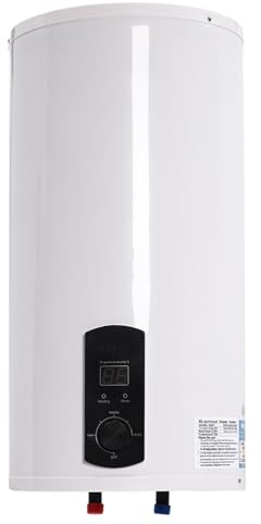 PUDLOR 50 Liter Elektro Warmwasserspeicher, Elektrospeicher Horizontal LED-Bildschirm Vertikal Durchlauferhitzer Elektroboiler Hängespeicher, für Küchen, Toiletten, Friseursalons, Bäder, Wohnwagen