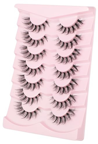 7 Paare Flauschige Falsche Wimpern, Natürliche Wispy Wimpern Künstliche Manga Wimpern Lashes Extensions Cluster Lassen Sie Ihre Augen Feucht Sexy und Charmant Aussehen