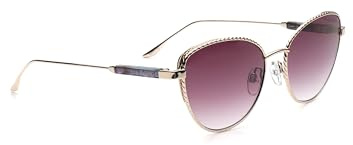 Ted Baker Braune Linse mit Katzenauge in Sonnenbrillenform, 100 % UV-geschützt, für Damen (STB173360154), Braun, 54, Braun, 54