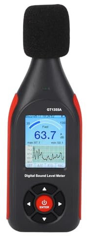 Bewinner 3-in-1 Schallpegelmesser – 30–130 dB hochpräzises Dezibel Messgerät mit AC/DC & LCD-Display für Haushalt & Beruf