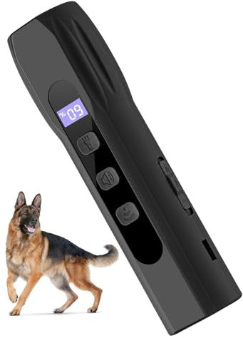 Lancoon Ultraschall Antibell Gerät mit LED-Licht Handheld Anti-Bell-Gerät Verhaltenstraining 3 Frequenzen Long Lasting Beeping Button für Hunde Indoor Outdoor