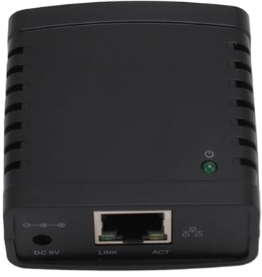 Plyisty Print Share Server Adapter, Trådlös Bred Kompatibilitetsplugg och Spela Nätverk Utskriftsserverförbättring Av Effektivitet för Att Skriva Ut Foto för Kontor (EU)