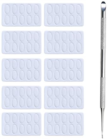 Empujador de Cuticulas Biselado Doble Cabeza, Longitud Total 13.9 cm, Herramienta Manicura para Piel Muerta, Viene con 100 Raspadores Papel de Lija Para Uñas