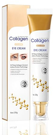 20ML Crema Contorno Idratante e Antirughe, Crema Contorno Occhi Collagene, Idratazione Profonda, Una Pelle Sotto Gli Occhi Più Liscia E Luminosa, Gonfiore e Anti-Invecchiamento, Occhiaie Borse -A