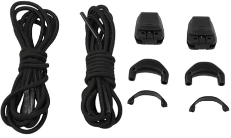 1,5 mm y 140 cm de Cordones Finos para Esquí, Sistema de Cierre Rápido sin Nudos, Cordones Autoblocantes de Repuesto, Kit de Reemplazo Resistente para Botas de Esquí (Negro)