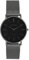 Oozoo Vintage Damenuhr mit massivem grobmaschigem Edelstahl Milanaise Metallband 32 MM Titanfarben/Schwarz C9931